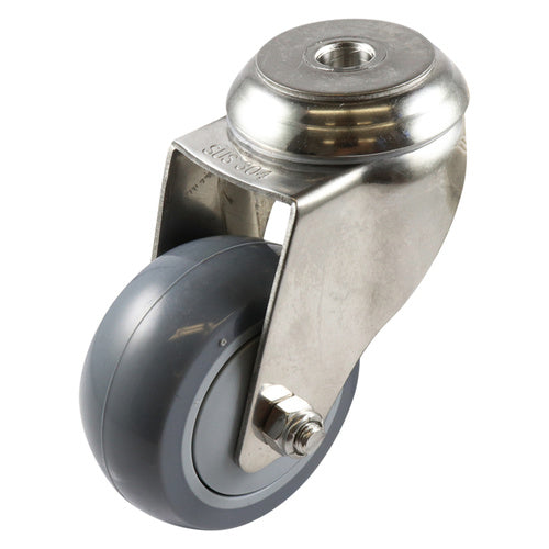 EHI - SS 75mm Grey Urethane Bolt Hole Castor | G71AS63K75