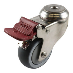 EHI - SS 75mm Grey Rubber Bolt Hole Brake Castor | G71TS62K75