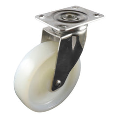 EHI - SS 125mm White Nylon Swivel Plate Castor | G72AS48G125