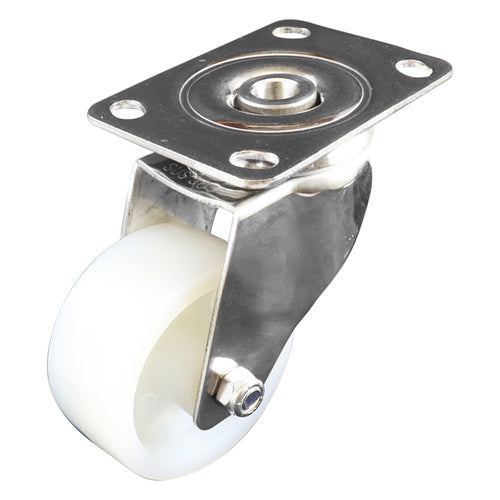 EHI - SS 75mm White Nylon Swivel Plate Castor | G72AS48G75