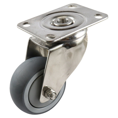 EHI - SS 75mm Grey Rubber Swivel Plate Castor | G72AS62K75