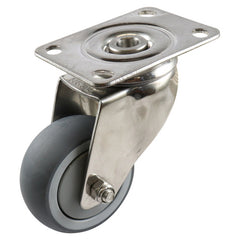 EHI - SS 75mm Grey Rubber Swivel Plate Castor | G72AS62K75