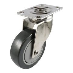 EHI - SS 100mm Grey Urethane Swivel Plate Castor | G72AS63K100