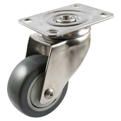 EHI - SS 75mm Grey Urethane Swivel Plate Castor | G72AS63K75