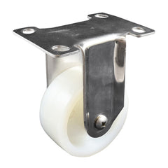 EHI - SS 75mm White Nylon Fixed Plate Castor | G73AS48G75