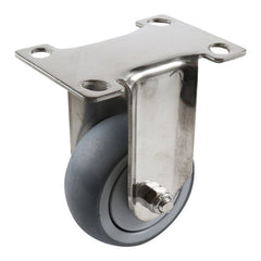 EHI - SS 75mm Grey Rubber Fixed Plate Castor | G73AS62K75