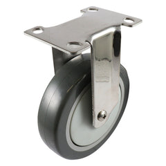 EHI - SS 125mm Grey Urethane Fixed Plate Castor | G73AS63K125