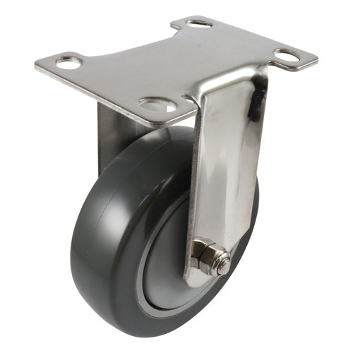 EHI - SS 75mm Grey Urethane Fixed Plate Castor | G73AS63K75