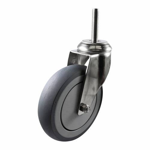 EHI - S/s 125mm Grey Rubber Expbolt Castor | G74AS62K125A