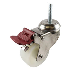EHI - S/s 75mm White Nylon Expbolt Brake Castor | G74TS48G75A