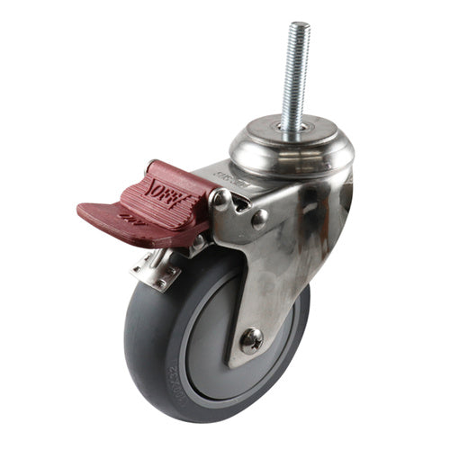 EHI - SS 100mm Grey Urethane Expbolt Brake Castor | G74TS63K100A