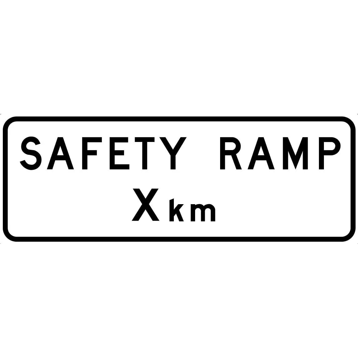 Uniform Safety Signs - 1500x1200mm - Aluminium - Class 1 - Reflective - Safety Ramp __km | G9-24-2A