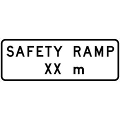 Uniform Safety Signs - 2200x800mm - Aluminium - Class 1 - Reflective - Safety Ramp__m | G9-25A