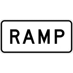 Uniform Safety Signs - 1600x750mm - Aluminium - Class 1 - Reflective - Ramp | G9-28A