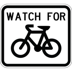 Uniform Safety Signs - 900x800mm - Aluminium - Class 1 - Reflective - Watch For Bicycles | G9-57A