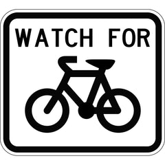 Uniform Safety Signs - 1200x1067mm - Aluminium - Class 1 - Reflective - Watch For Bicycles | G9-57B