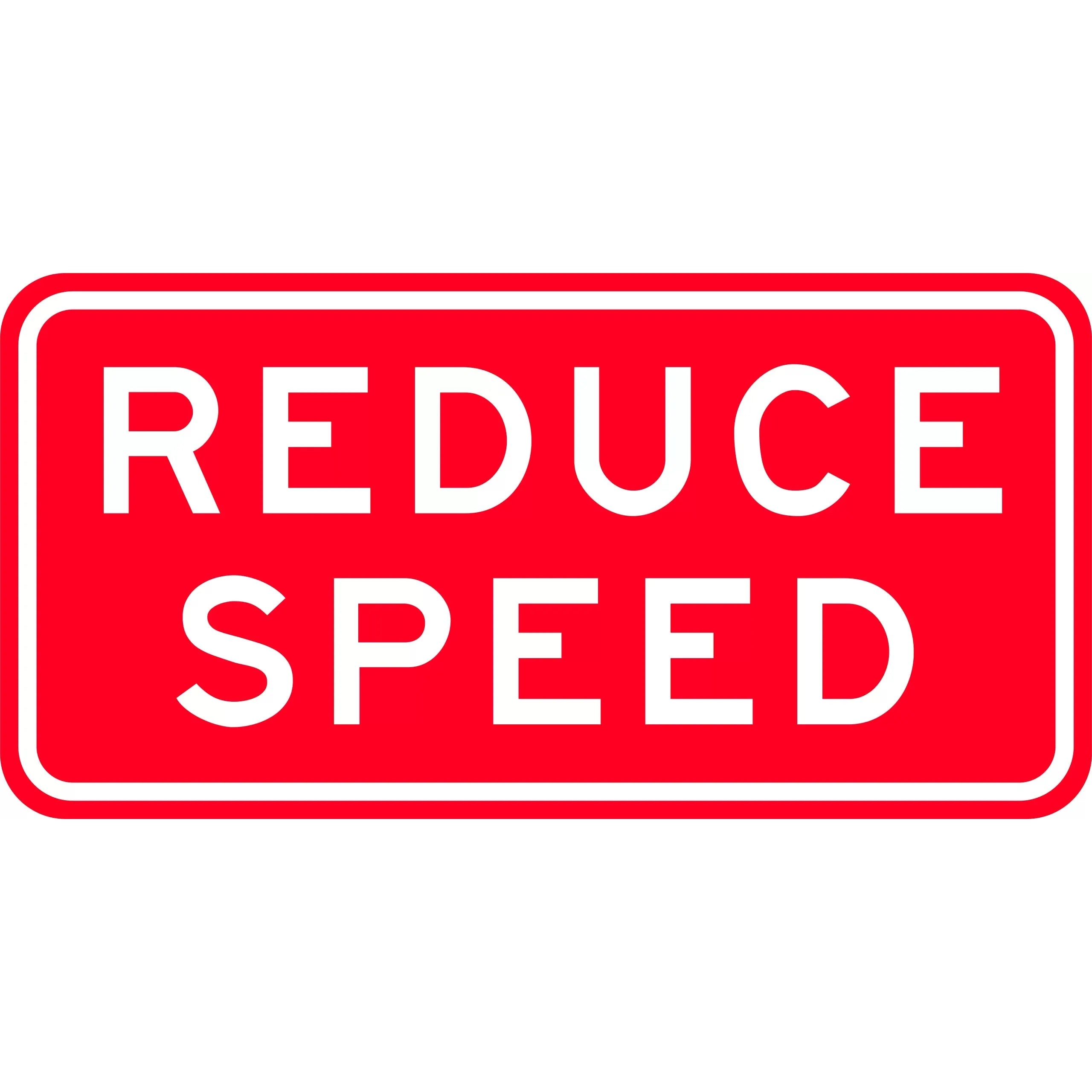 Uniform Safety Signs - 1800x900mm - Aluminium - Class 1 - Reflective - Reduce Speed | G9-9B