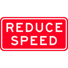Uniform Safety Signs - 1800x900mm - Aluminium - Class 1 - Reflective - Reduce Speed | G9-9B