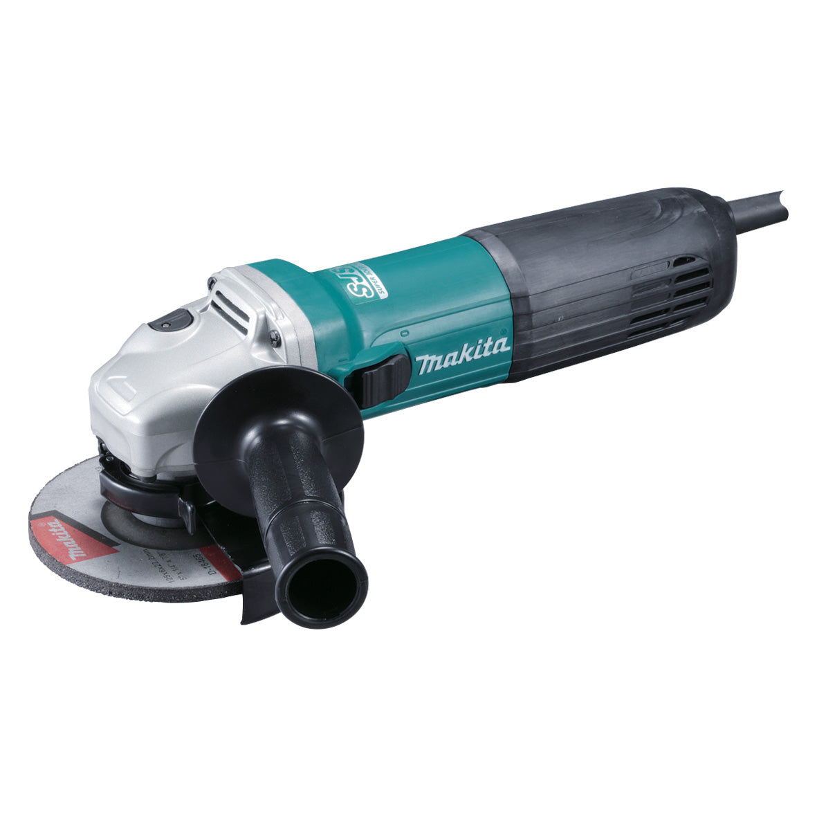 Makita Tools - 125mm (5") Angle Grinder 1400W Constant Speed Control soft start current limiter anti-restart variable speed SJSII anti-vibration handle | GA5040CN01