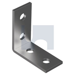 Hobsons - M12 x 80 x 80 - Hole Size-Suit M12 4 Holes Bracket Angle Sturdy - Hot Dip Galvanised | GABGS12080080