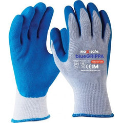 Maxisafe Blue Grippa Knitted Poly Cotton, Blue Latex Dipped Palm | GBL107 Small