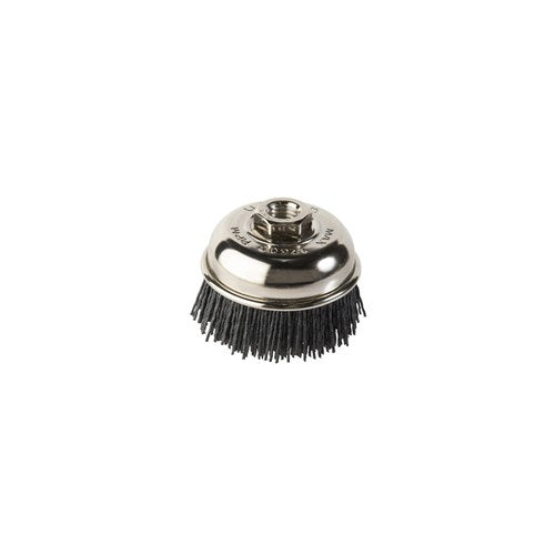 Union Cup Brush Nylon #80 Grit Silicon Carbide 75mm Dia M14 - Carded
