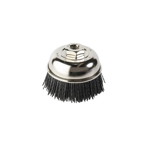 Union Cup Brush Nylon #80 Grit Silicon Carbide 100mm Dia M14 - Carded