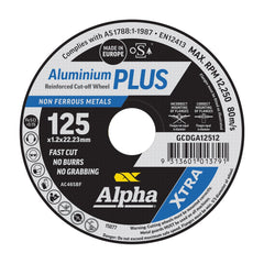 Alpha Aluminium Plus X 1.2mm Cutting Disc 10 Pack