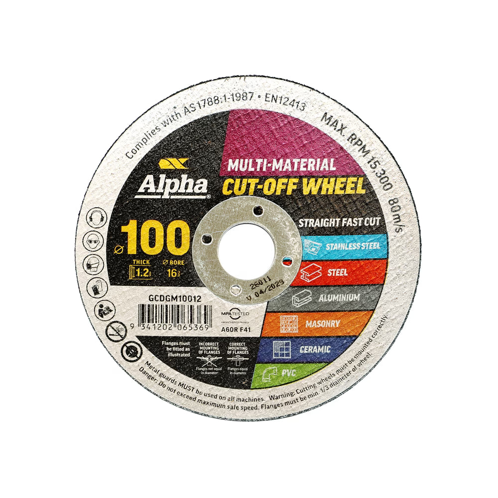 Alpha - Multi-Material Cut-off Wheel 100 x 1.2mm (Box of 10)