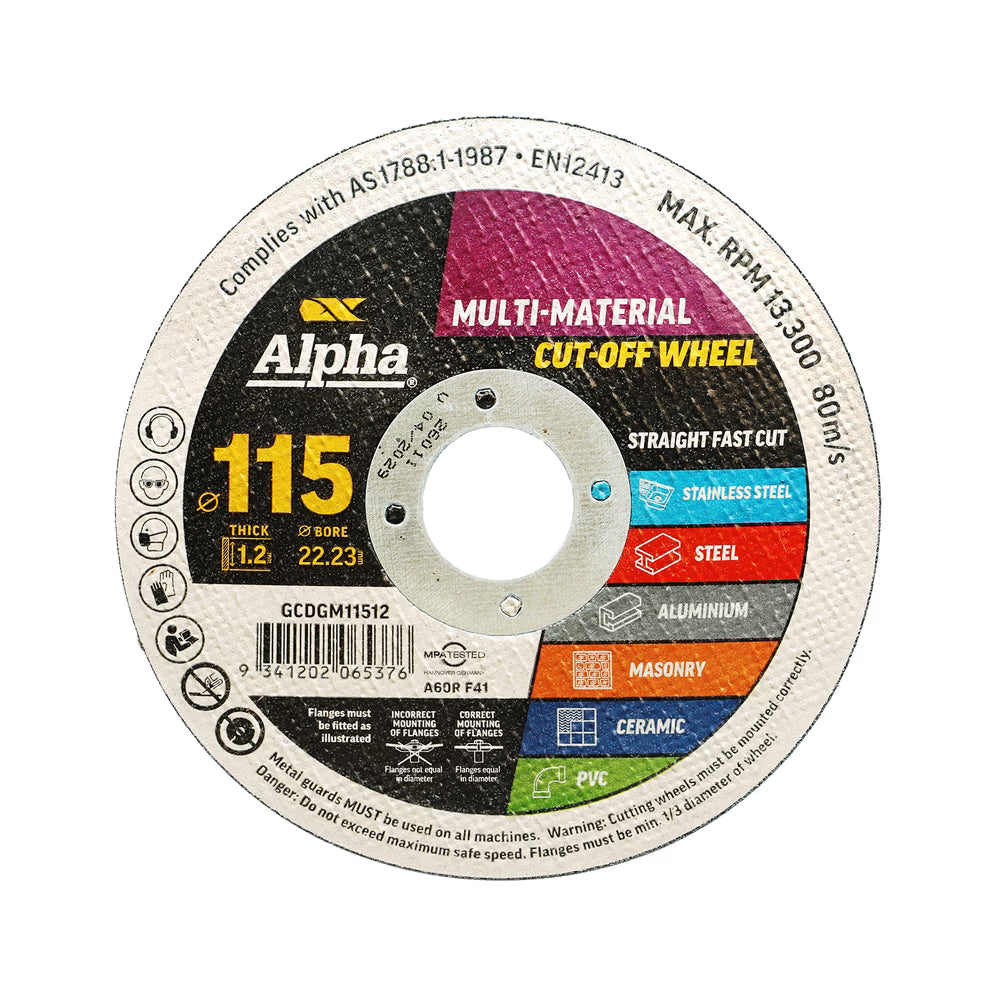 Alpha - Multi-Material Cut-off Wheel 115 x 1.2mm (Box of 10)