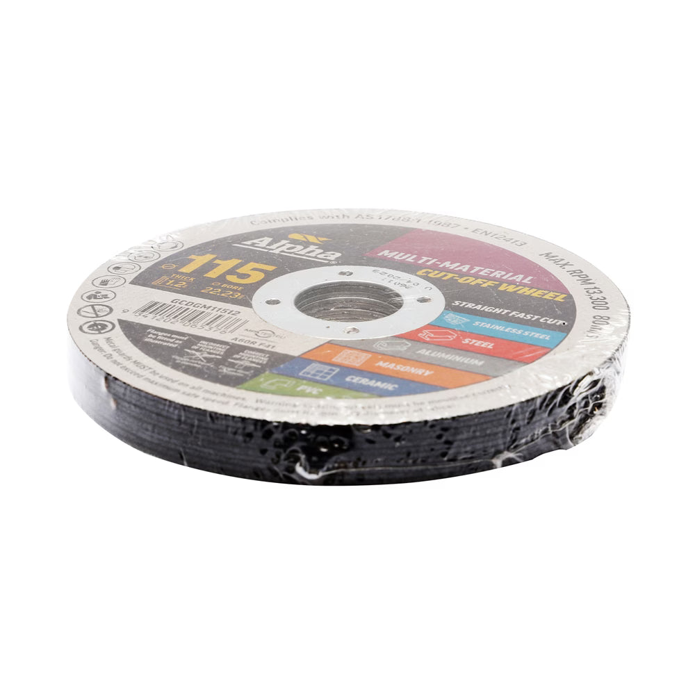 Alpha - Multi-Material Cut-off Wheel 115 x 1.2mm (Box of 10)