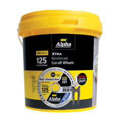 Cutting Disc 125 x 1mm XTRA Tub (Pk 100) Bonus Free Snips