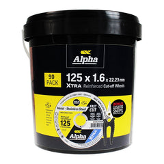Cutting Disc 125 x 1.6mm XTRA Tub (Pk 90) Bonus Free Snips