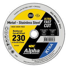 Cutting Disc 230 x 1.9mm XTRA Bulk