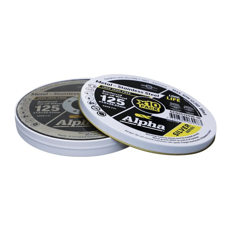 Cutting Disc 125 x 1mm Silver Series Trade Tin (Pk 10)