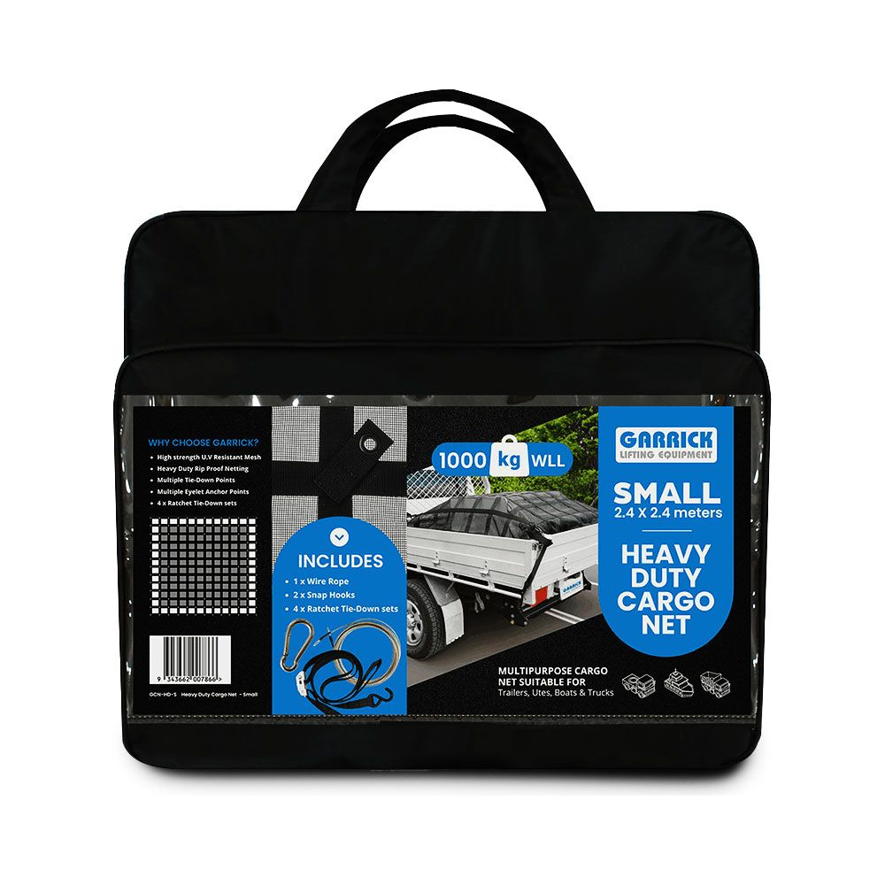 Garrick Herbert - Garrick Heavy Duty Cargo Net (1000Kg Rated) | GCN 2.4 x 2.4 M - 1000kg