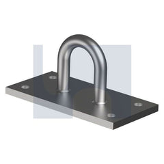 Hobsons - M6 x 100x50x5 HOT DIP GALVANISED HOLE SIZE SUIT M6 / 4 HOLES D ANCHOR BRACKET PLATE (Pack of 10)