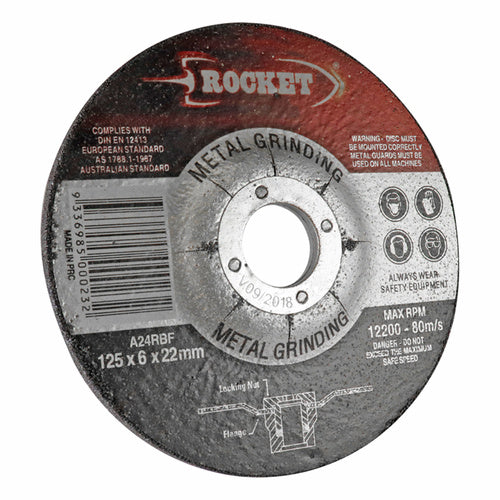 EHI - Grinding Disc Metal 125x6x22 A24rbf | GDM125622