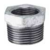 Hardie Hose - Gal Reducing Bush 65mm  (2 1/2) x 32mm (1 1/2) | GF-RB065032