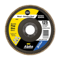 Flap Disc 125mm MIX Grit Zirconia Xtra Tub (Pk 16) Bonus GCGGS12525 x 3