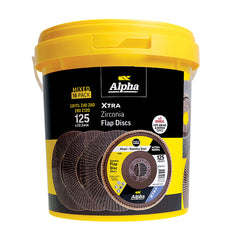 Flap Disc 125mm MIX Grit Zirconia Xtra Tub (Pk 16) Bonus GCGGS12525 x 3