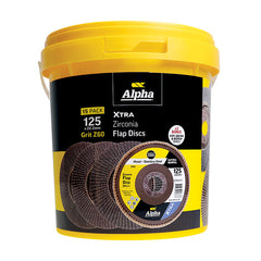 Flap Disc 125mm Z60 Grit Zirconia Xtra Tub (Pk 15) Bonus GCGGS12525 x 3