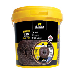 Flap Disc 125mm Z80 Grit Zirconia Xtra Tub (Pk 15) Bonus GCGGS12525 x 3