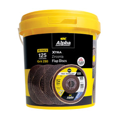 Flap Disc 125mm Z80 Grit Zirconia Xtra Tub (Pk 15) Bonus GCGGS12525 x 3