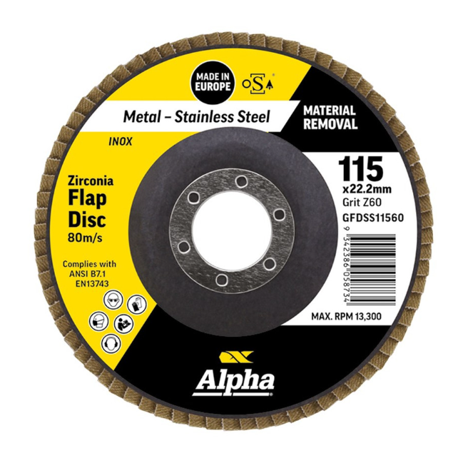 Alpha 115mm Fury Ceramic Flap Disc