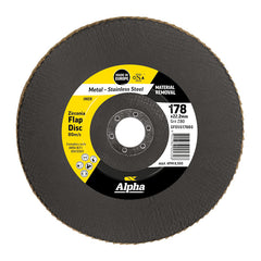 Flap Disc 178mm Z80 Grit Zirconia Alpha Bulk