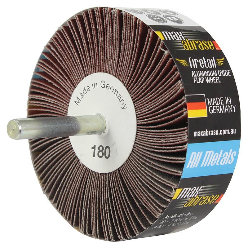 Flap Wheel Mounted 75 x 38 x 6mm A60 Grit AlOx Bulk