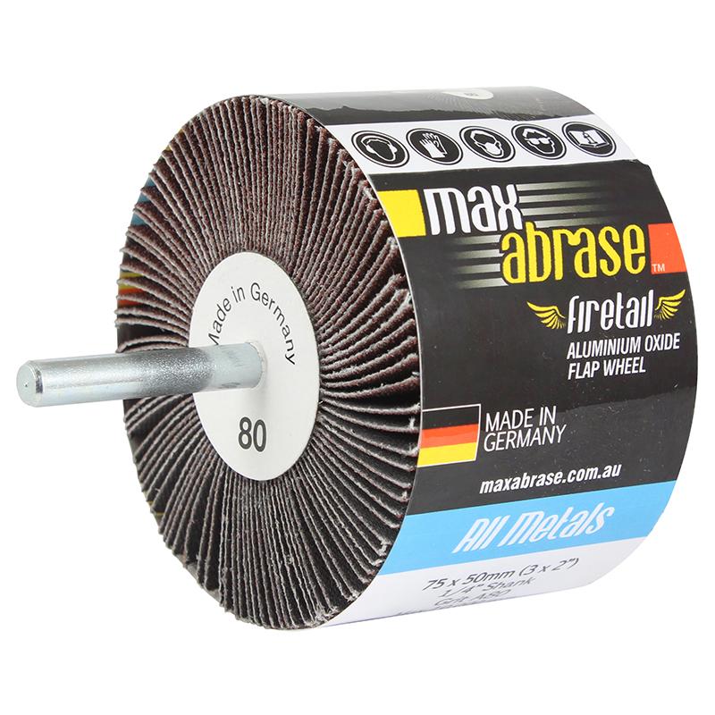 Flap Wheel Mounted 75 x 50 x 6mm A80 Grit AlOx Bulk