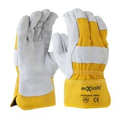 Maxisafe - Workman Yellow Cotton Back Glove - XLarge - Carton Of 60 | GLE147-10-60