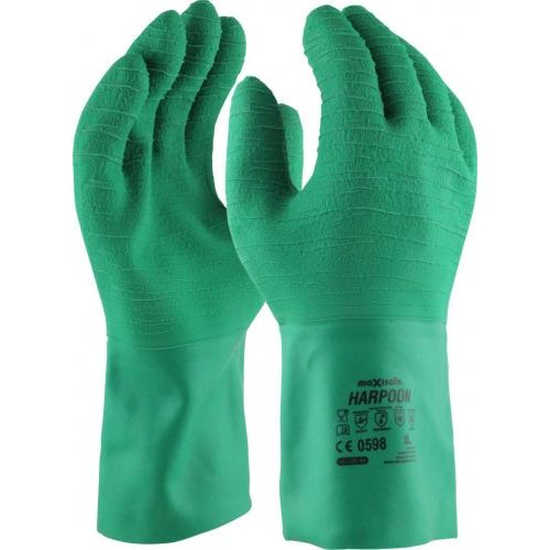Maxisafe Harpoon Latex Heat & Cold Resistant Gauntlet | GLL229 Small